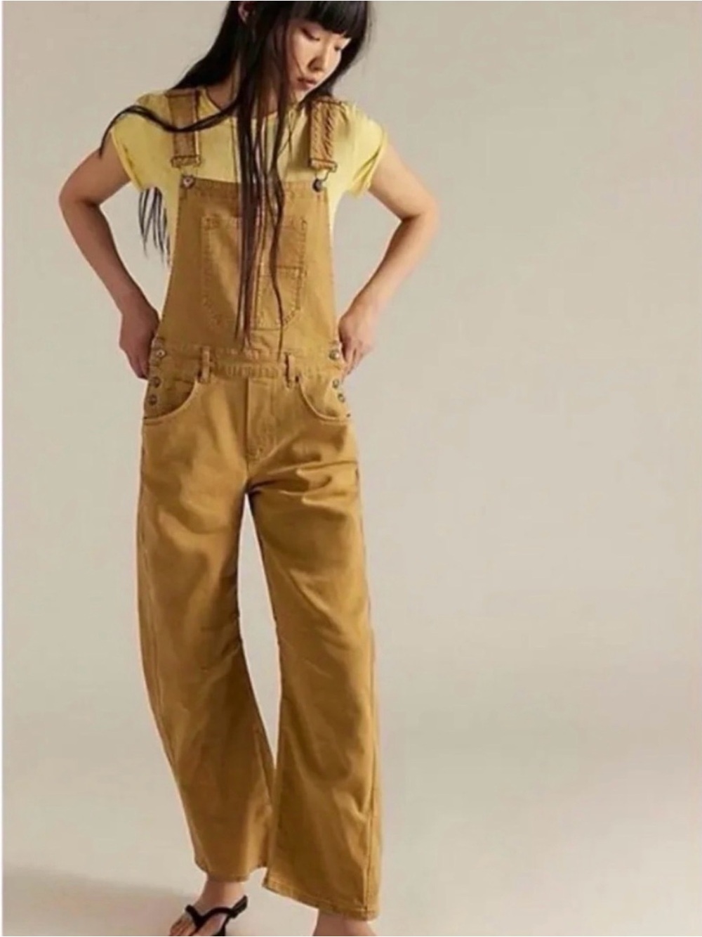 We The Free Good Luck Barrel Overalls